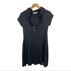 ROBIN PICCONE Women’s Resort Wear Hooded Swim Cover Up/Dress Black Size Small